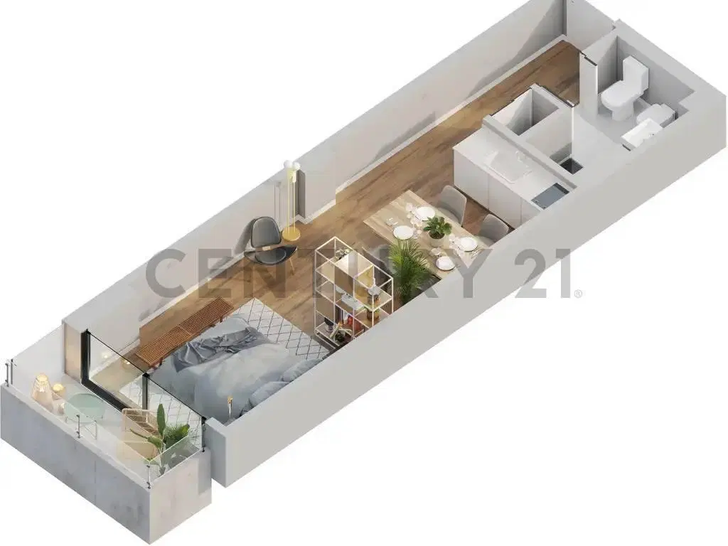 Venta departamento 3 ambientes balcón amenities en Pozo Palermo Hollywood 5