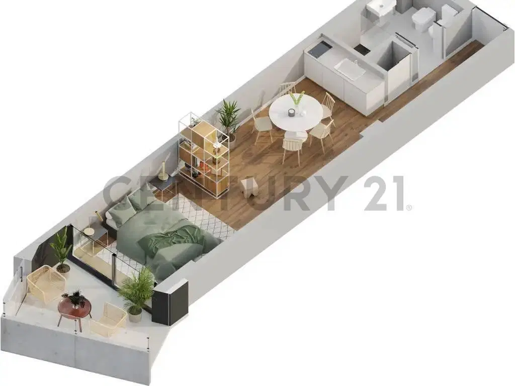 Venta departamento 3 ambientes balcón amenities en Pozo Palermo Hollywood 2