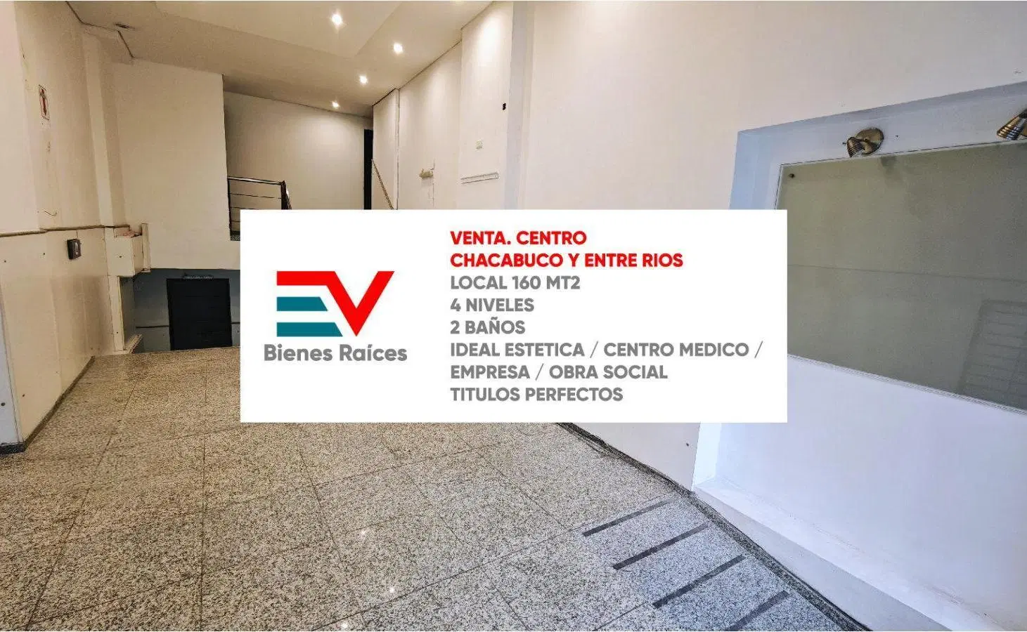 VENTA. LOCAL 160 m2. 2 BAÑOS. SOBRE BVD CHACABUCO Y ENTRE RIOS 2