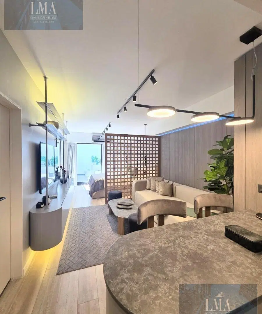 Departamento Mono ambiente Palermo Amueblado con Mobiliario Aire y Terraza propia y Baulera. 3
