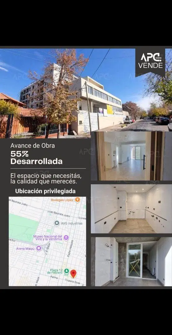 Departamento 2 dormitorios. 2 baño.
con 1 cochera. Disponible. Piso 1 y 2. 4