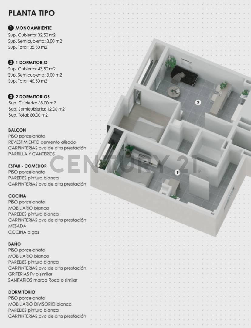 DEPARTAMENTO DOS DORMITORIOS EN CONSTRUCCIÓN