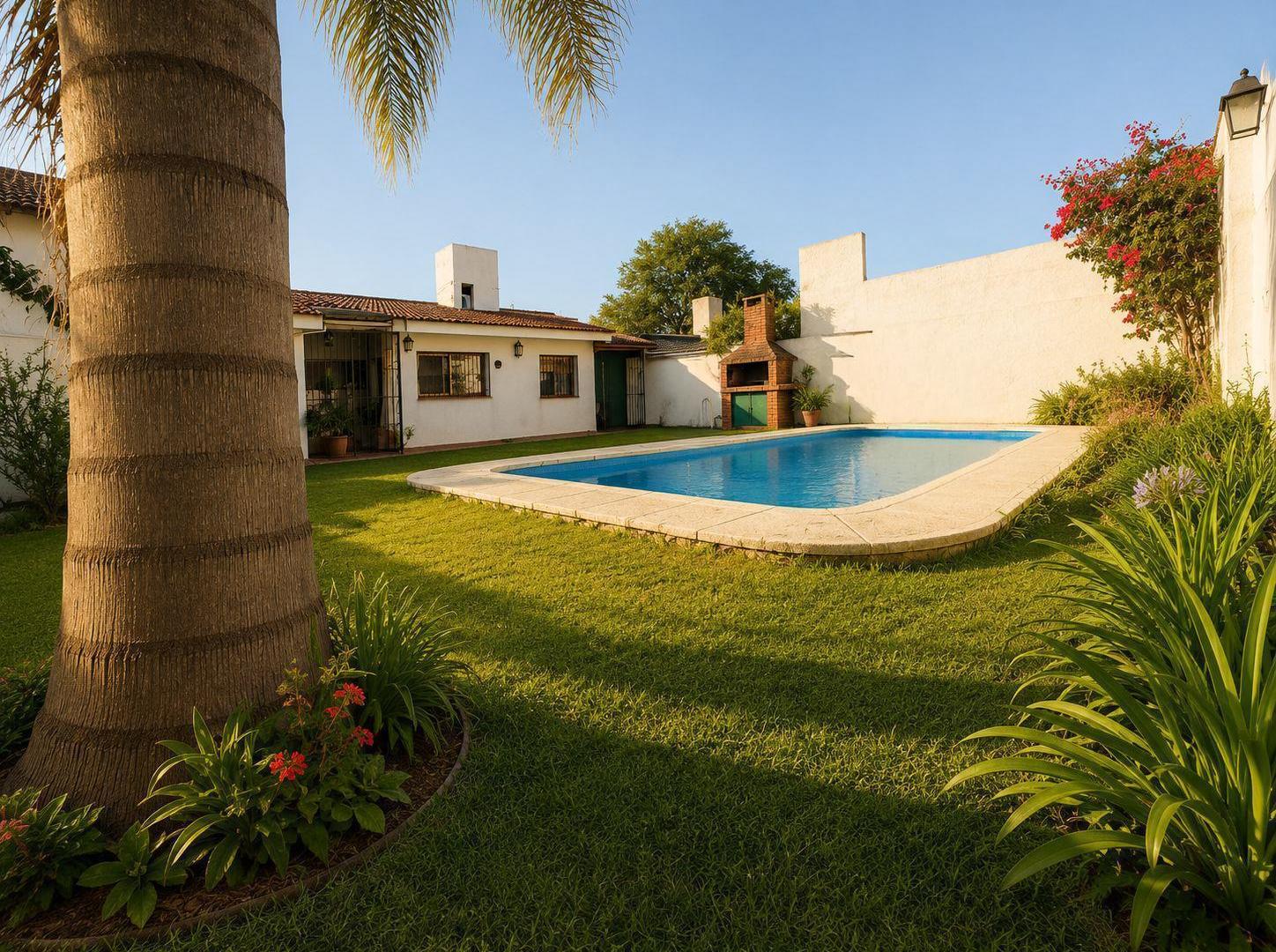 HERMOSA CASA EN VENTA CON 3 DORMITORIOS - PATIO CON PISCINA APTO CREDITO