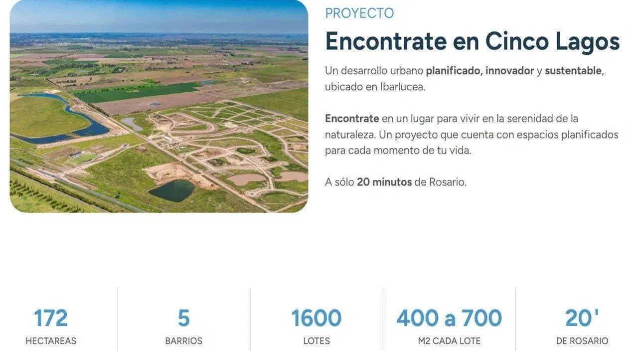 Lotes en 5 Lagos - Ibarlucea 3