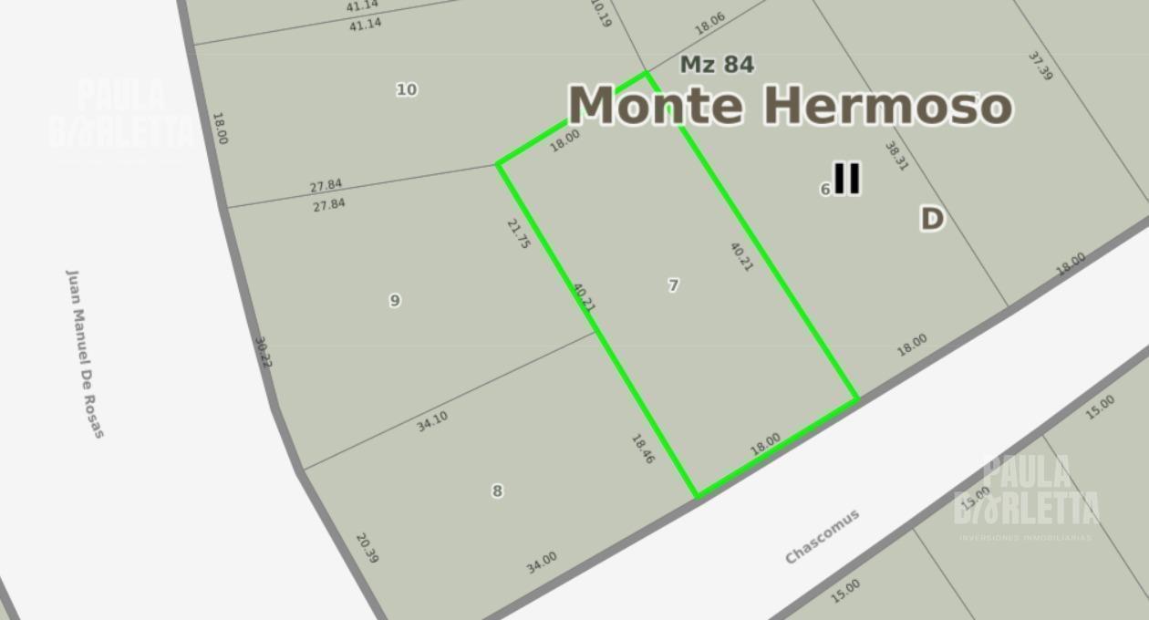 Foto de Terreno en venta Monte Hermoso , Ideal Desarrollo o Vivienda., imagen 2