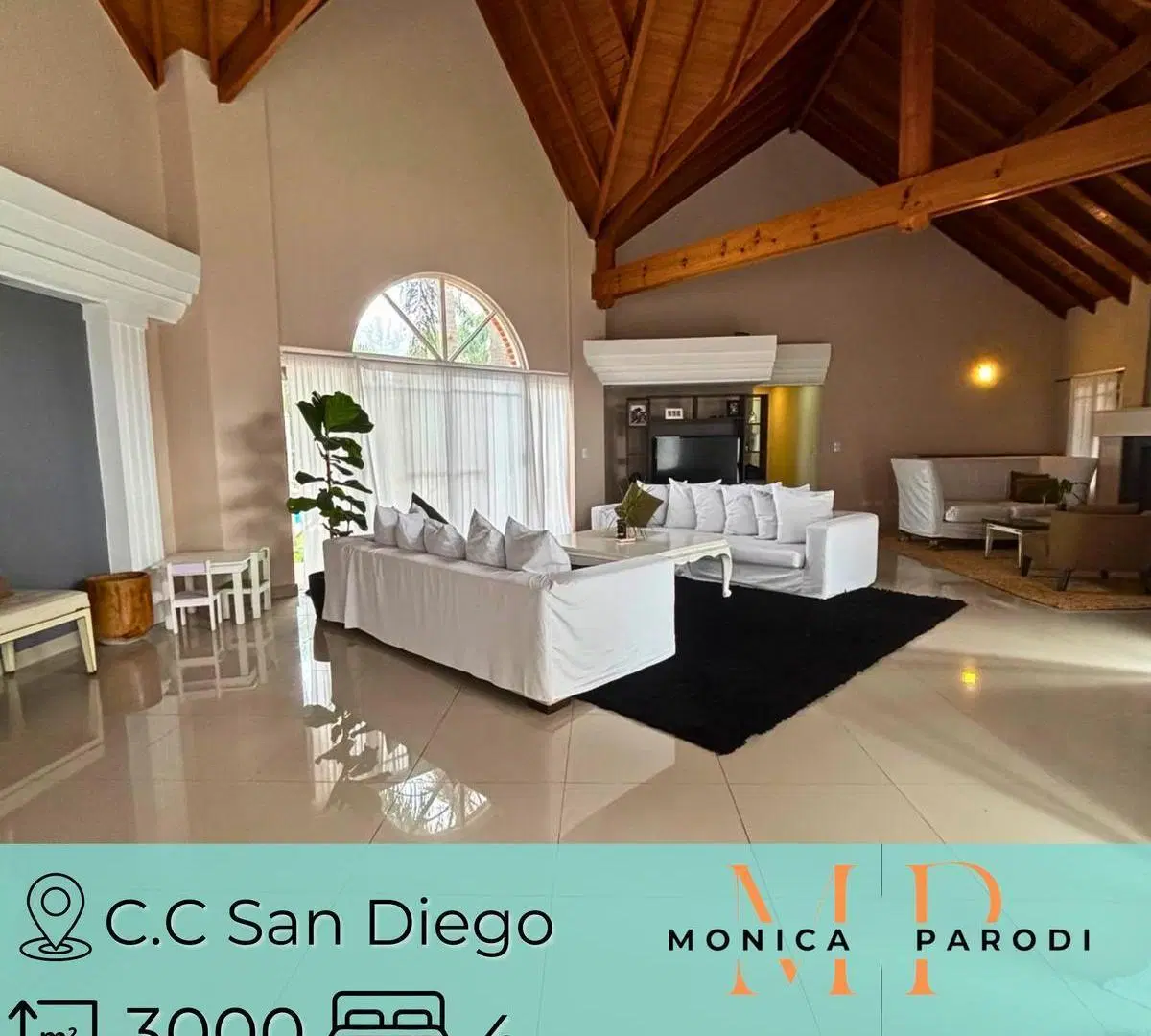 CASA EN VENTA  EN COUNTRY SAN DIEGO, FRANCISCO ÁLVAREZ CON LOTE DE 3.000 M² Y GRAN PARQUE 2