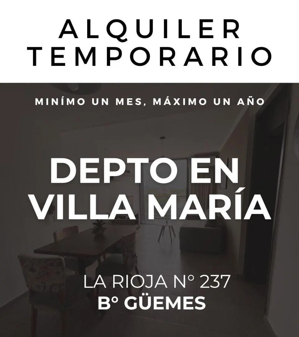SE ALQUILA DEPARTAMENTO TEMPORARIO 1