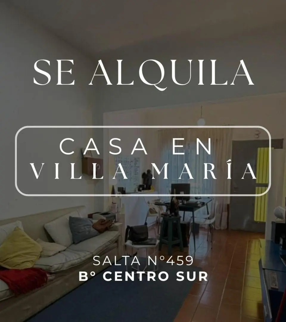 SE ALQUILA CASA EN VILLA MARIA 3