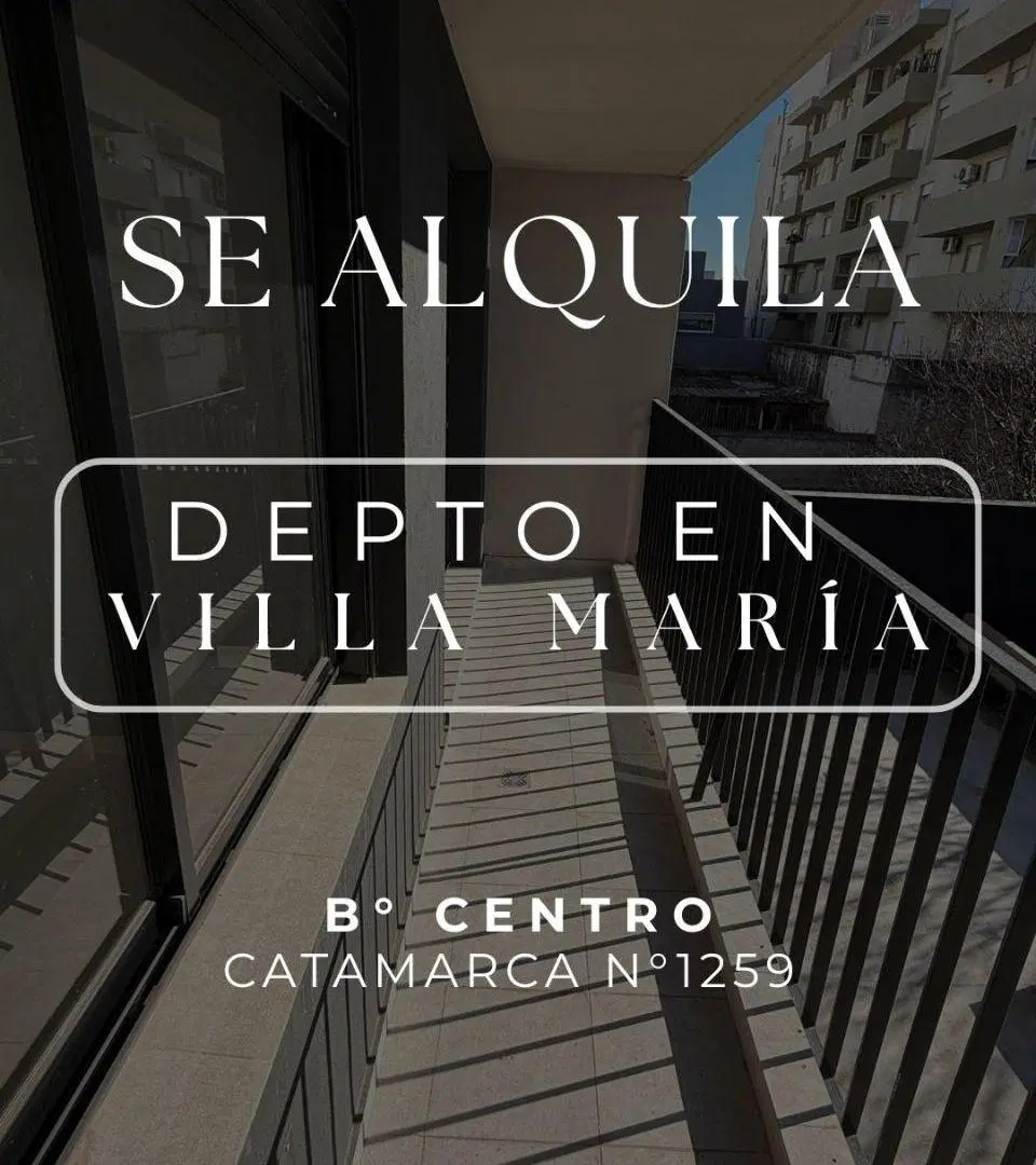 SE ALQUILA DEPARTAMENTO EN VILLA MARIA 1