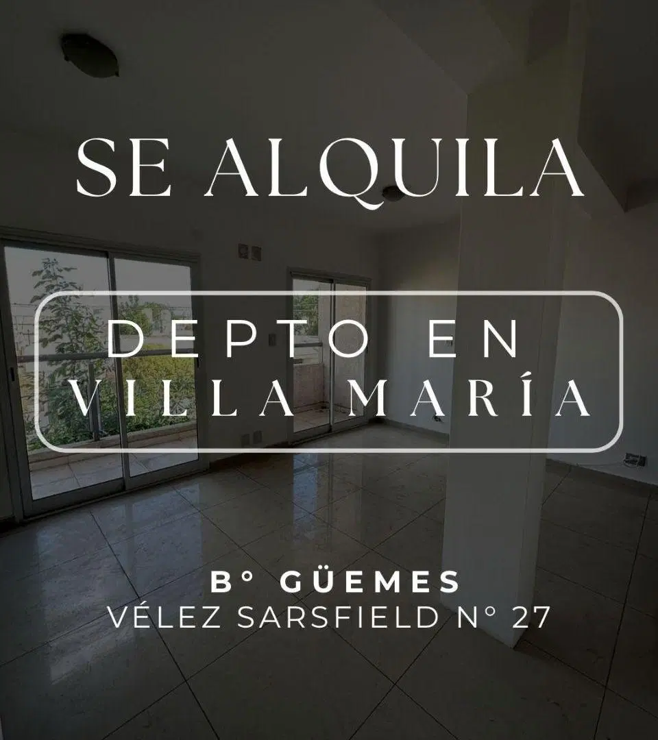 SE ALQUILA DEPARTAMENTO EN VILLA MARIA 1