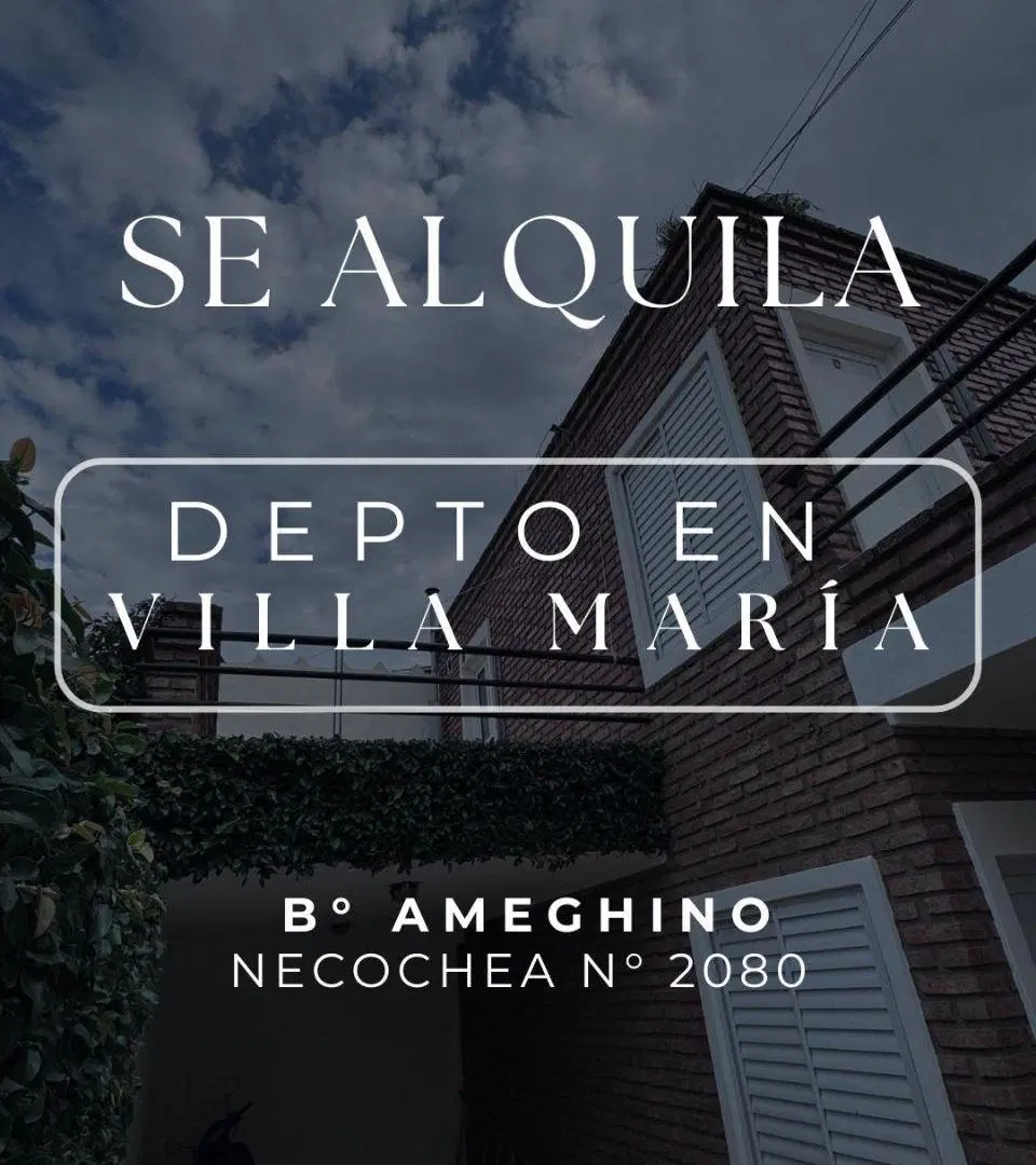 SE ALQUILA DEPARTAMENTO EN VILLA MARIA 4