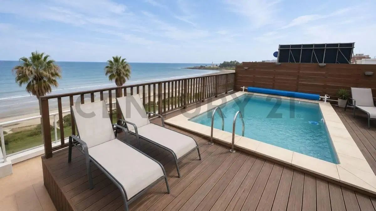 ALQUILER APTO FRENTE AL MAR,BUCEO/MALVIN,BALCON,3 DOR,3 BAÑOS,GARAGE X2,PISCINA 2