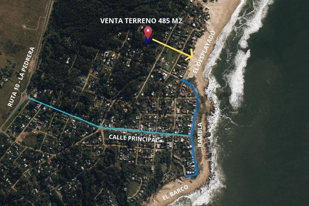 Foto de Venta/Terreno/La Pedrera/El Barranco/485m2/A 2 cuadras del mar, imagen 2
