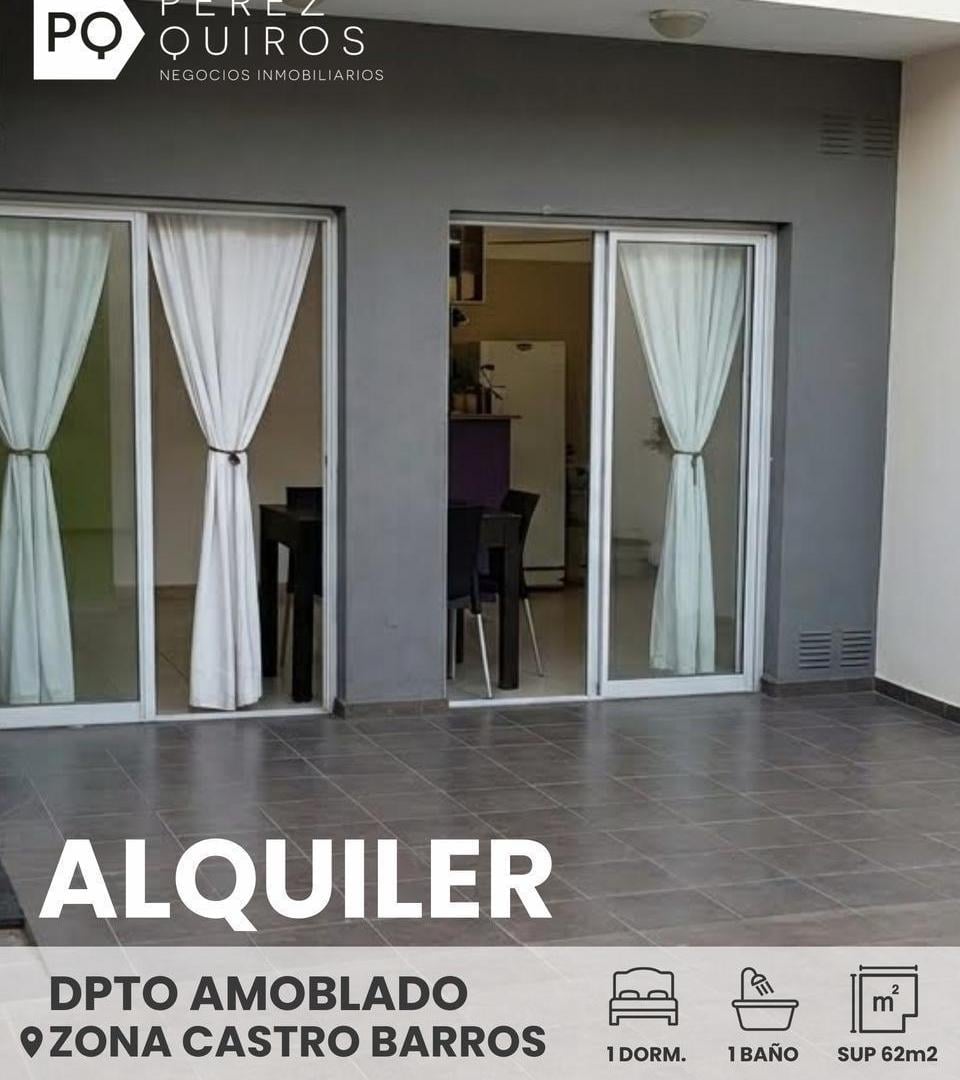 Se alquila Dpto Amoblado en Castro Barros