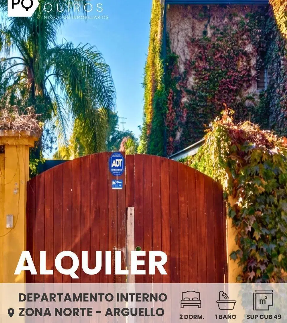 Se alquila Dpto interno en Arguello 3