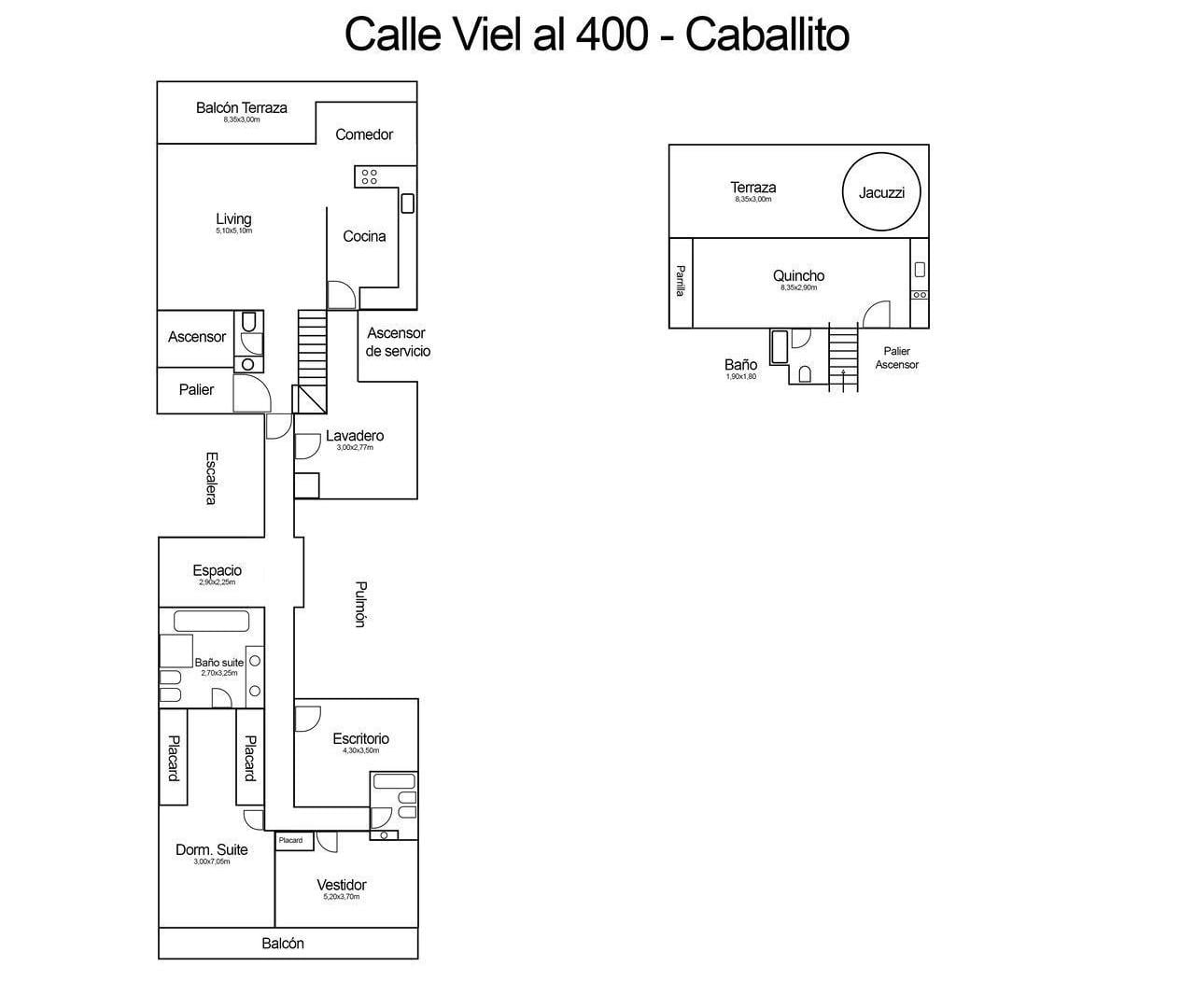 En venta departamento 5 ambientes con Quincho propio y Balcón Terraza en Caballito