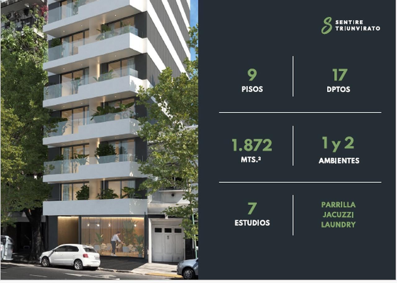 Departamento en venta Villa Ortúzar | 1 y 2 ambientes en pozo con financiación – Sentire Triunvirato