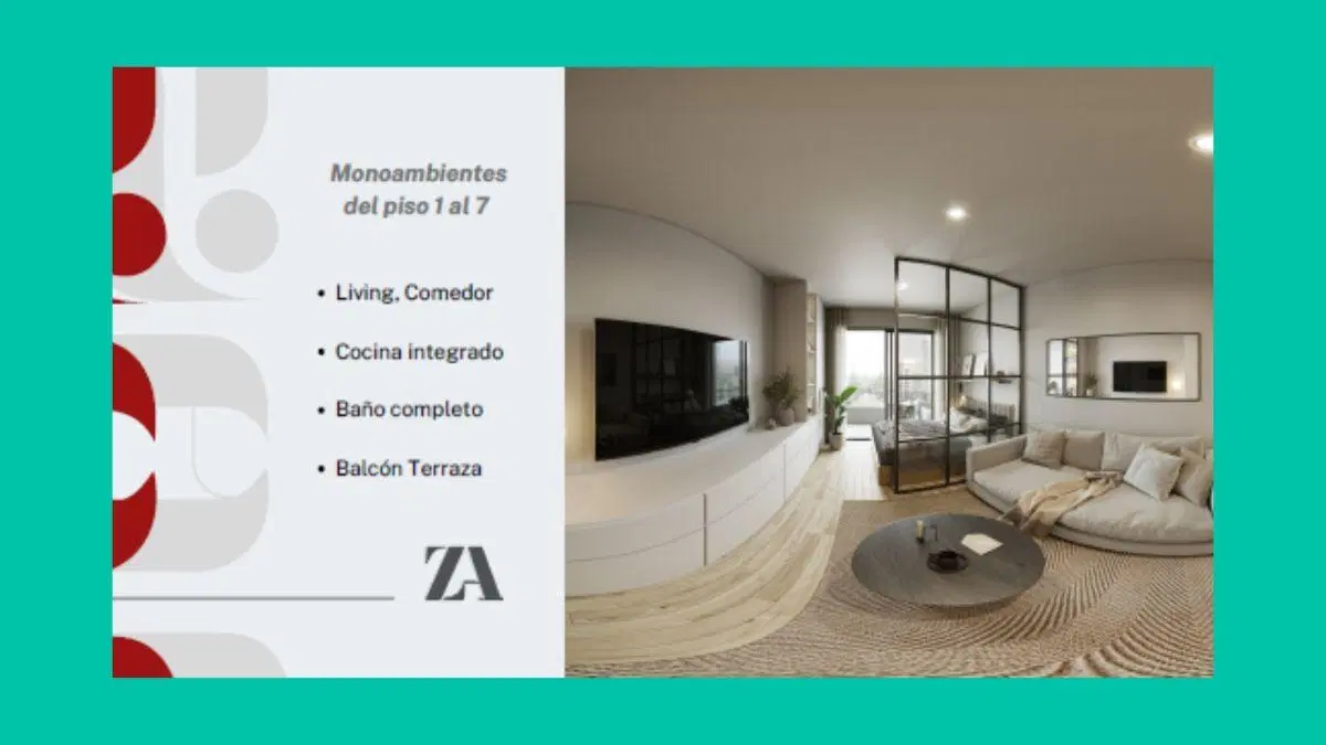VENTA A ESTRENAR MONOAMBIENTE BALCON FRENTE VISTA ABIERTA 37M2 3
