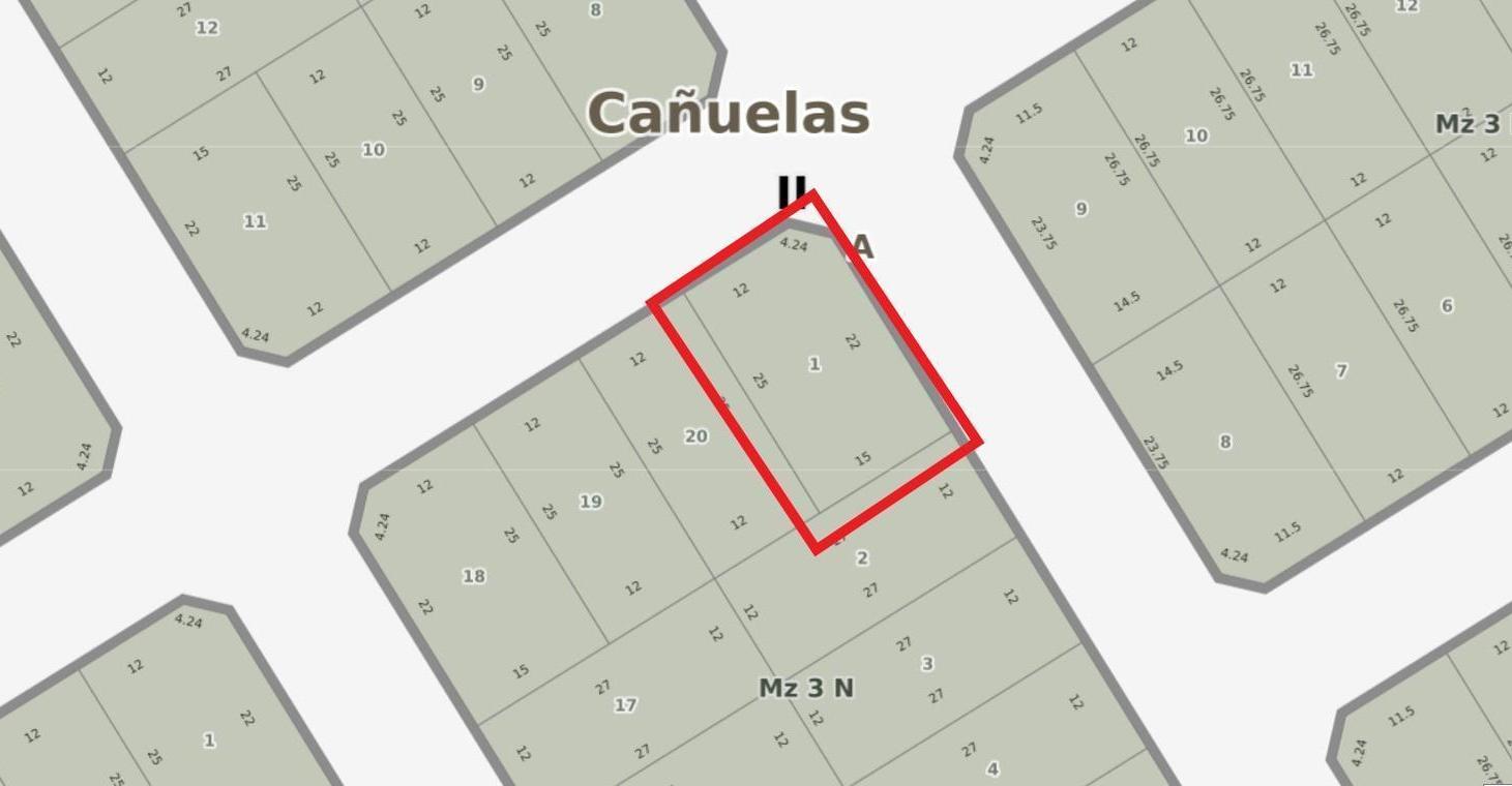 Terreno de 370m2 en venta Moradas de Máximo, Cañuelas