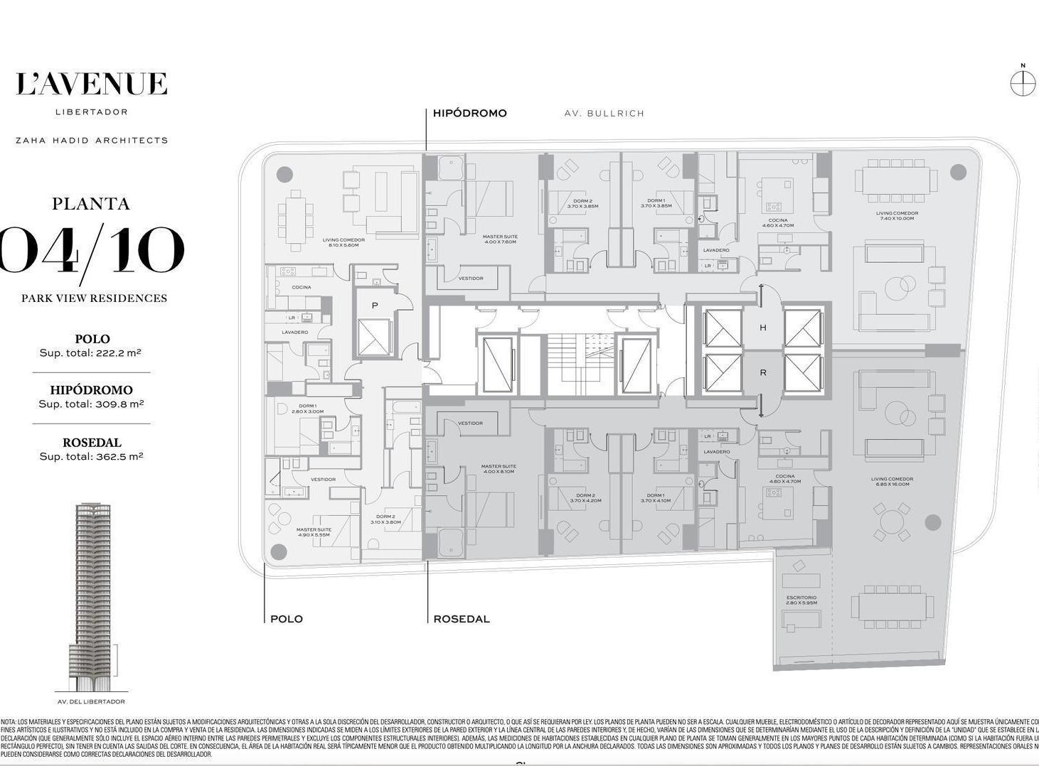 L' Avenue - Zaha Hadid - 4 Amb. - Vista Rosedal - Palermo Nuevo