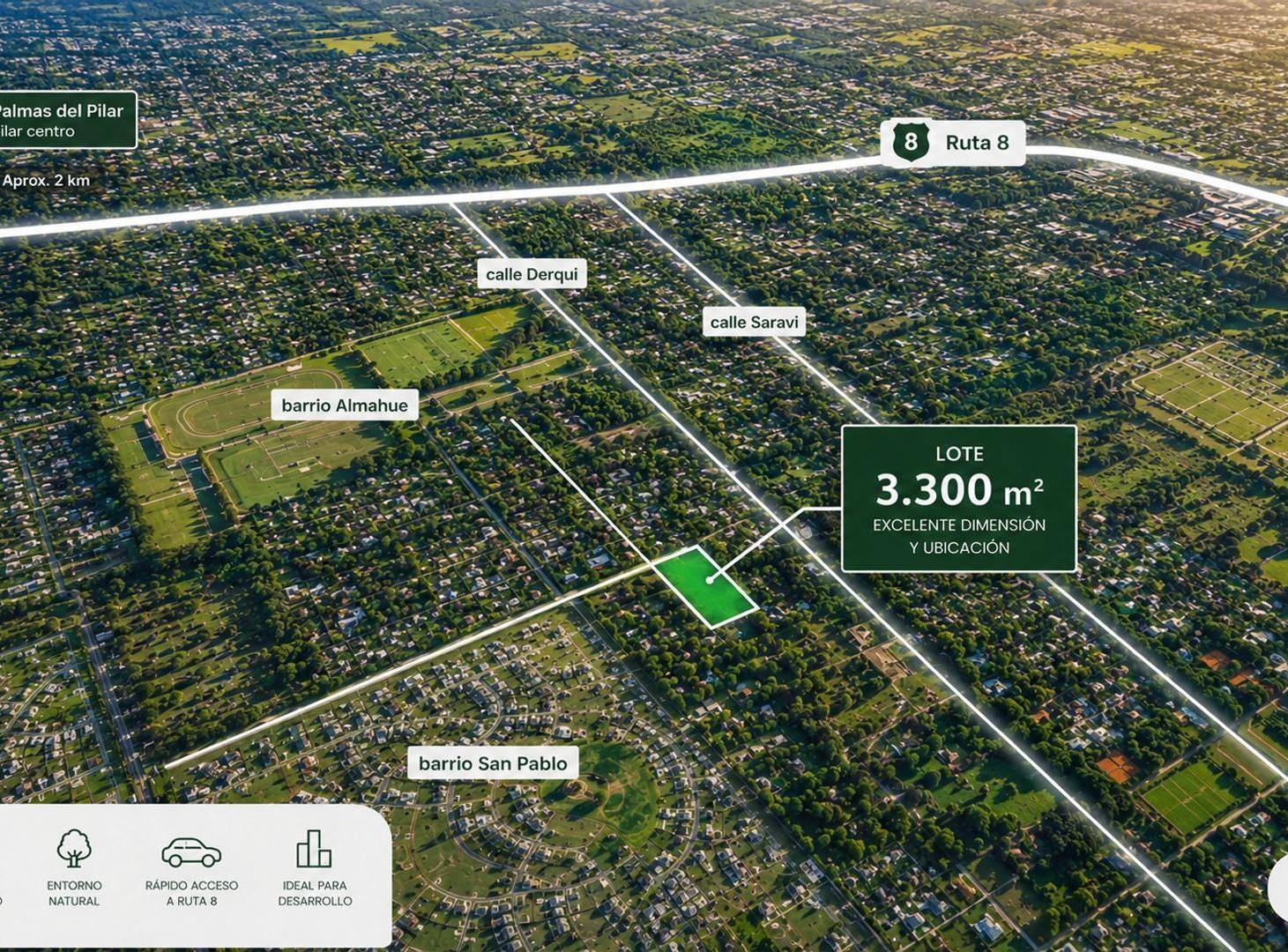 Venta terreno La Lonja Pilar 3300m2