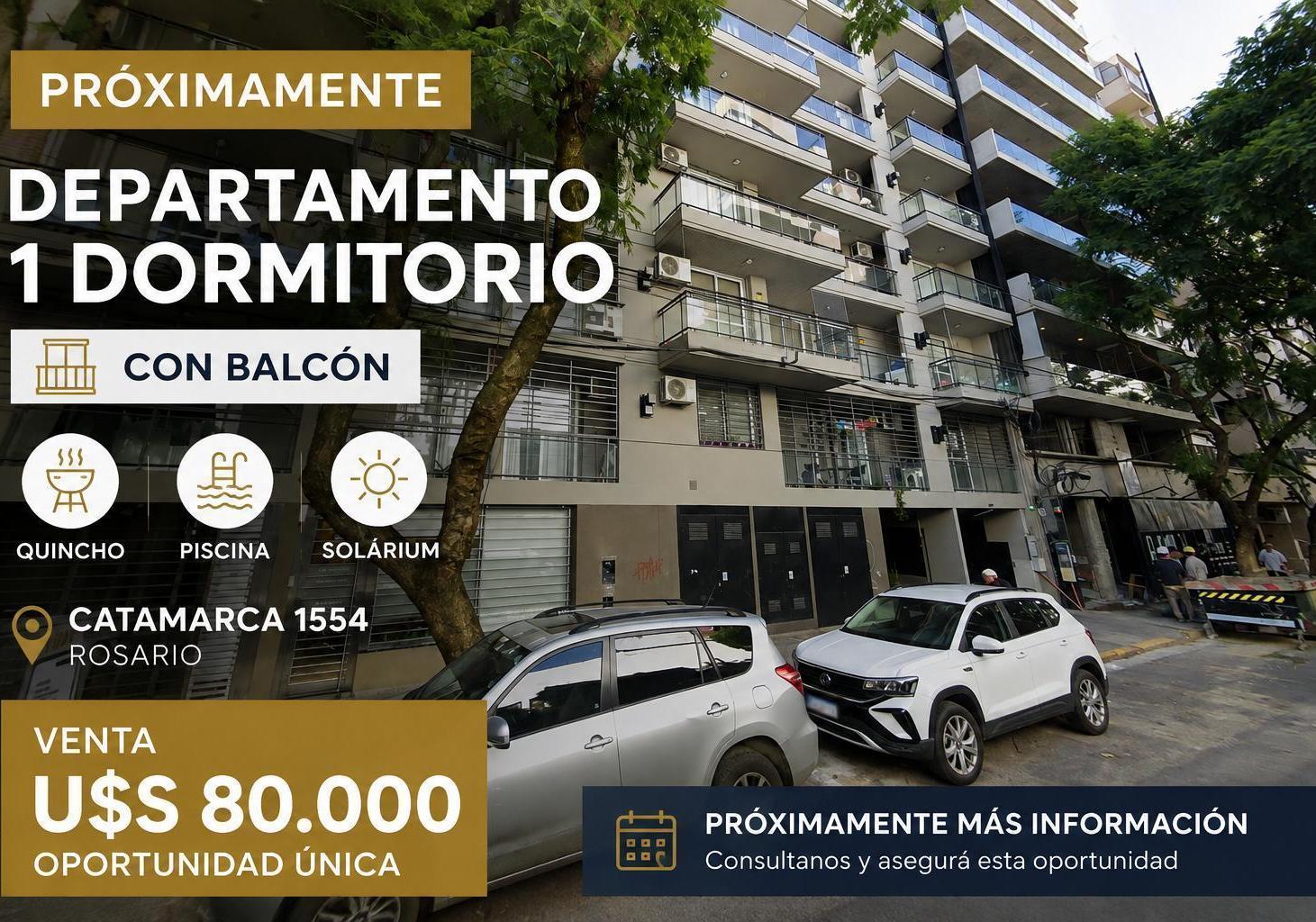 Foto de VENTA DEPARTAMENTO 1 DORMITORIO CON BALCON (QUINCHO, TERRAZA Y PSICINA), imagen 3