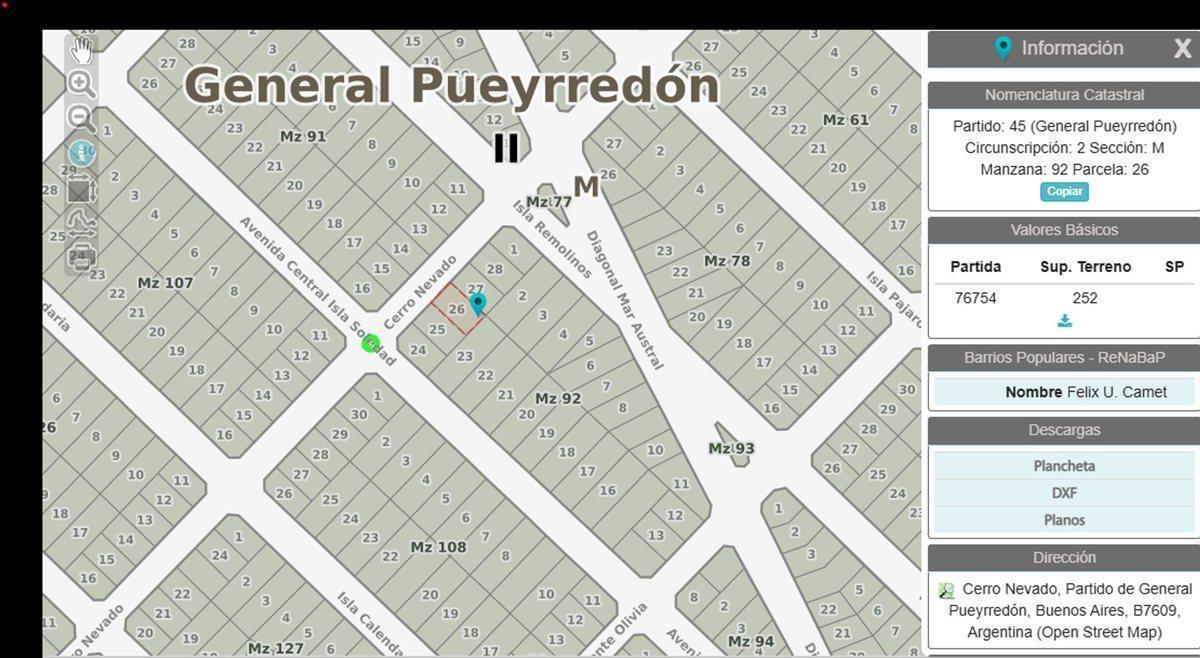 Foto de VENTA LOTE FELIX U CAMET 252 M2, imagen 2