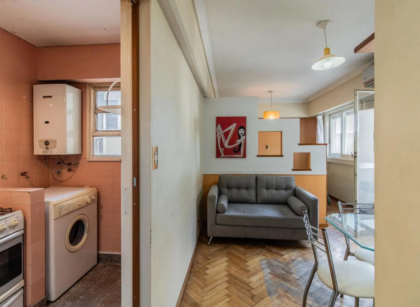 Venta Monoambiente dividido, Piso alto, luminoso, amoblado, apto crédito 5