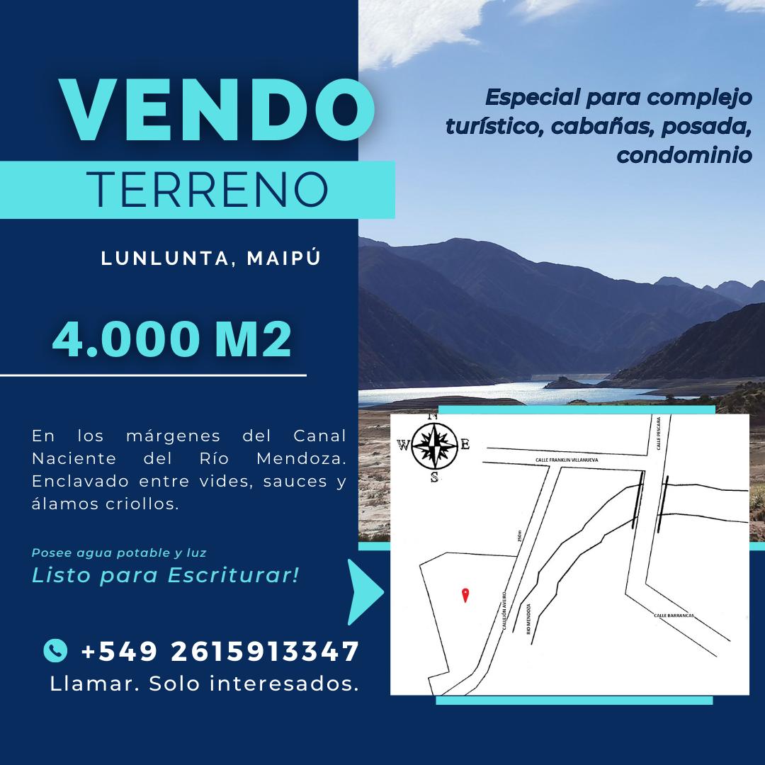 Vendo Terreno con Salida a Arrollo en Lunlunta 3