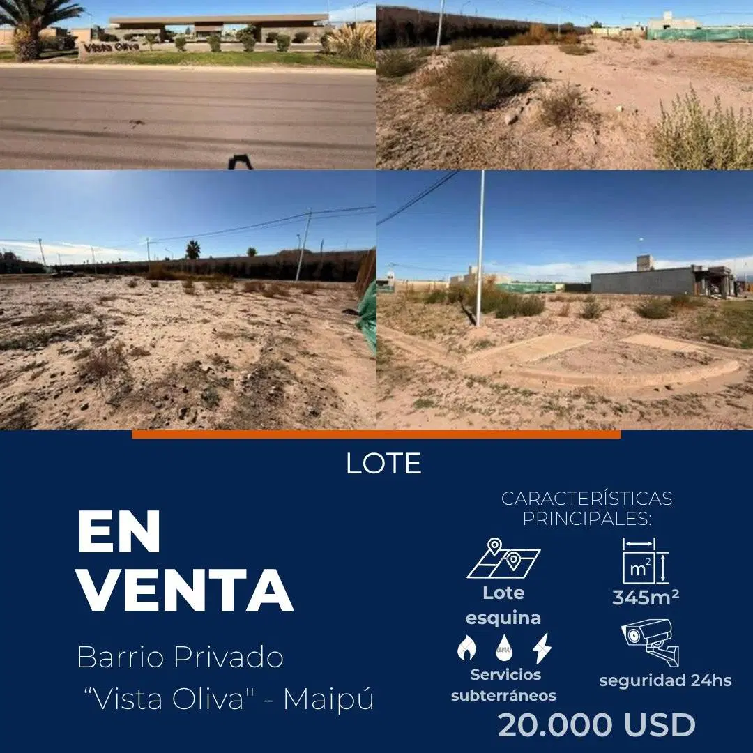 Lote Barrio privado Vista Oliva Maipú Mendoza 3