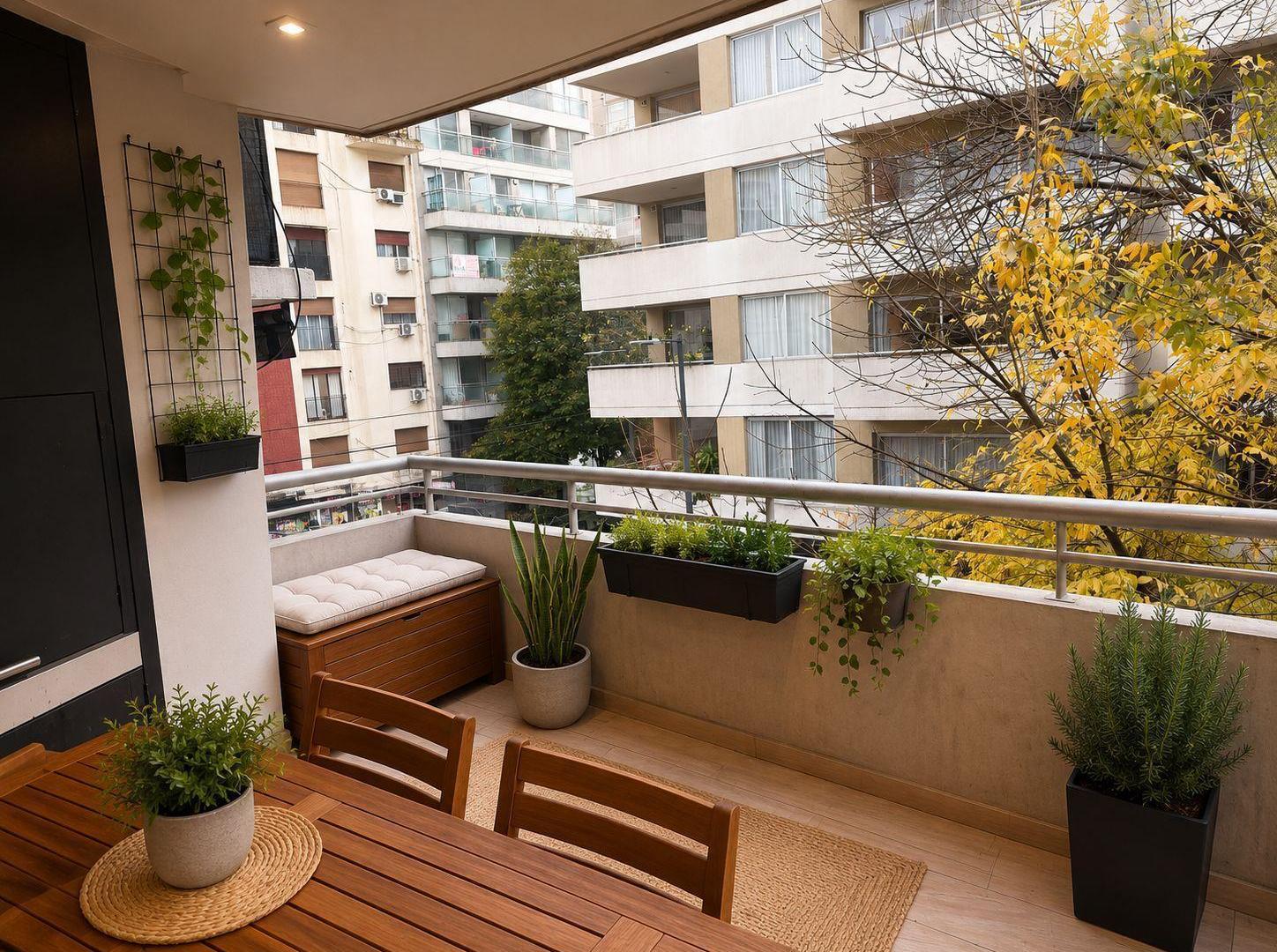 Departamento 4 ambientes balcón terraza con parrilla