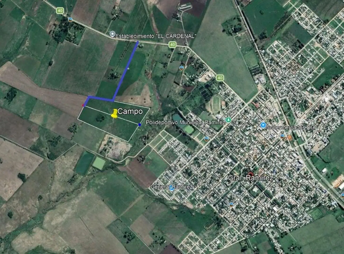 Campo 10 Has en cercanías a la ciudad de Ramírez 3