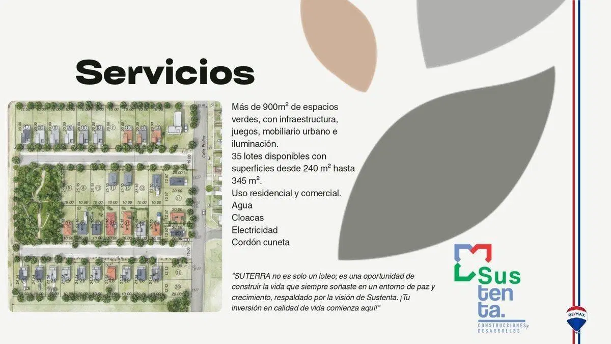 Lote de 300m² en Loteo SUTERRA - Seguí 2