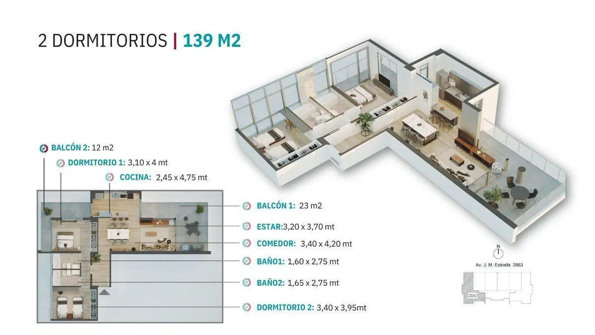 SIGNATURE ESTRADA - Departamento 2 Dormitorios 5
