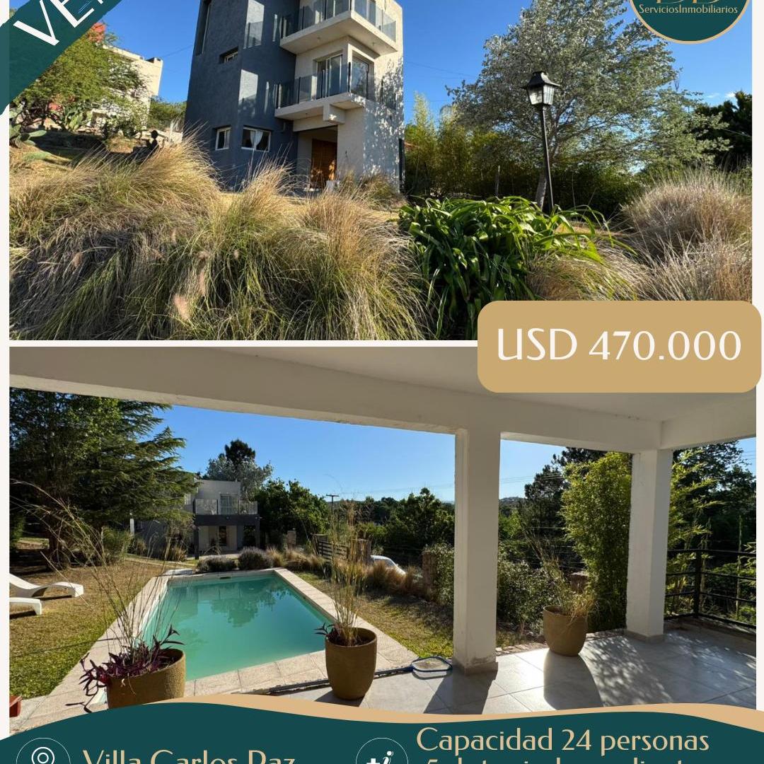 VENTA ESPECTACULAR COMPLEJO DE 5 CABAÑAS EN VILLA CARLOS PAZ