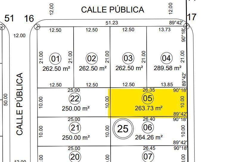 Terreno en Abras de Manantiales 263m2 Residencial. (No apto Duplex).