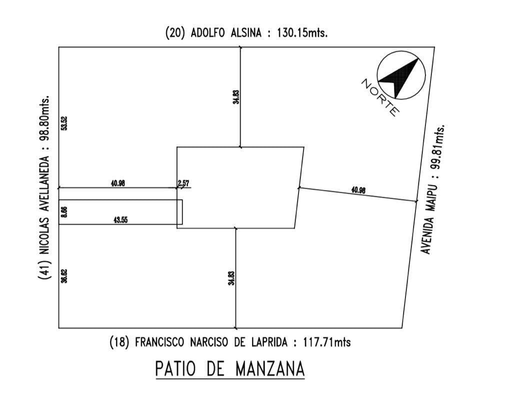 LOTE PARA CONSTRUIR EDIFICIO DE 7 PISOS