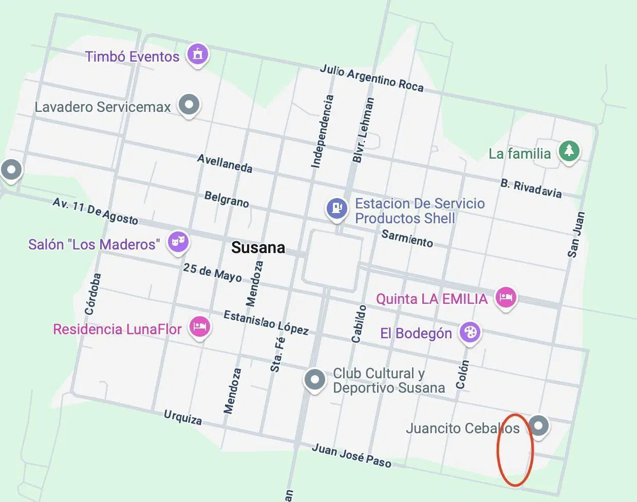 Terreno de 1880 m2 en Susana 2