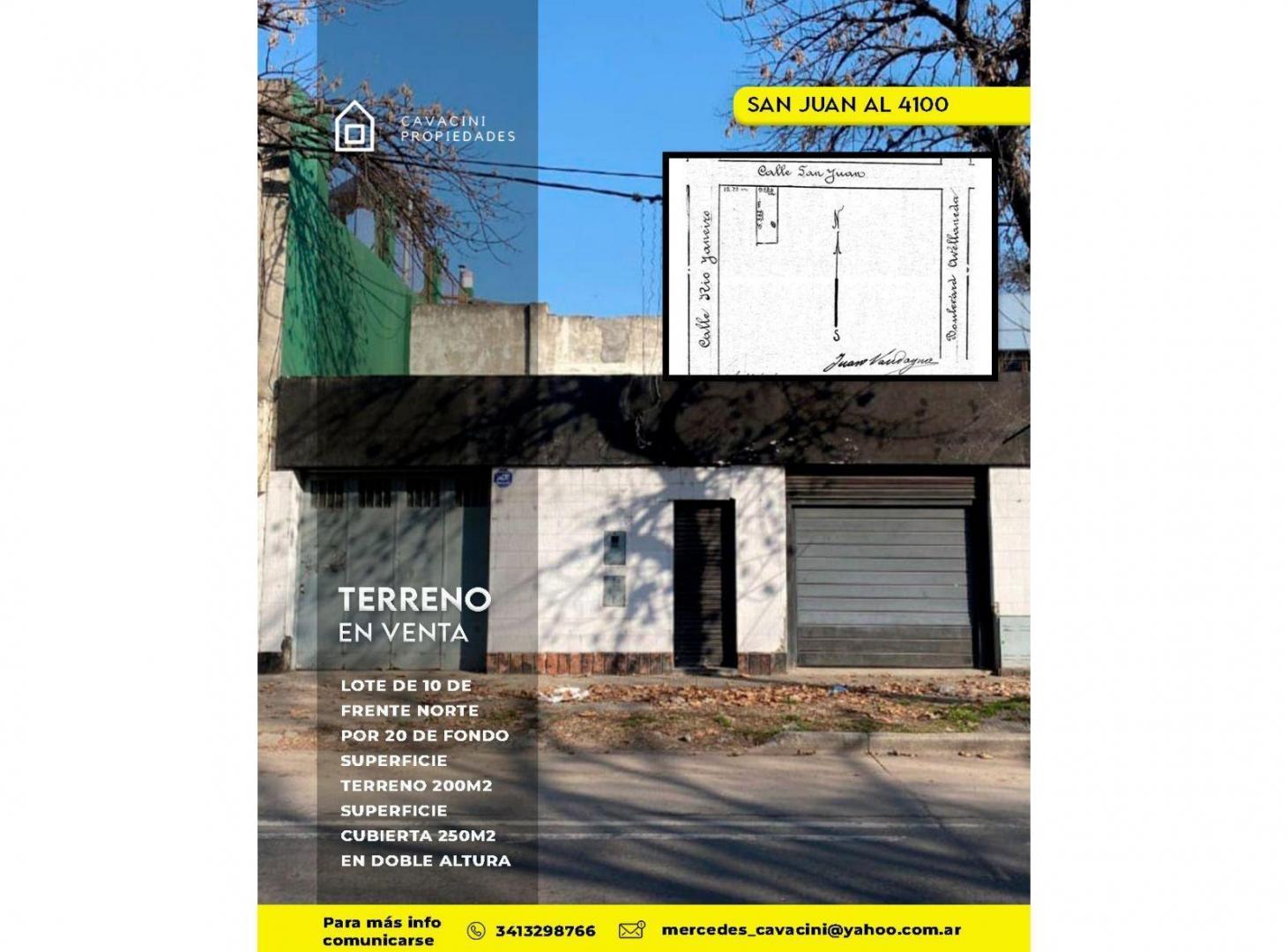 EN VENTA TERRENO EN SAN JUAN 4100