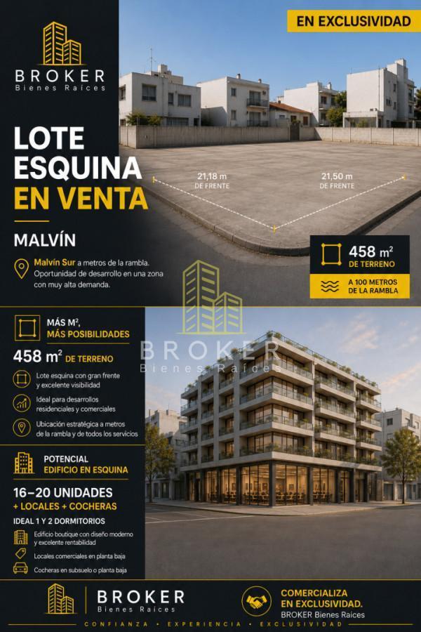 Foto de Venta Terreno Esquina en Malvin Oportunidad Desarrollo Edificio Boutique, imagen 1