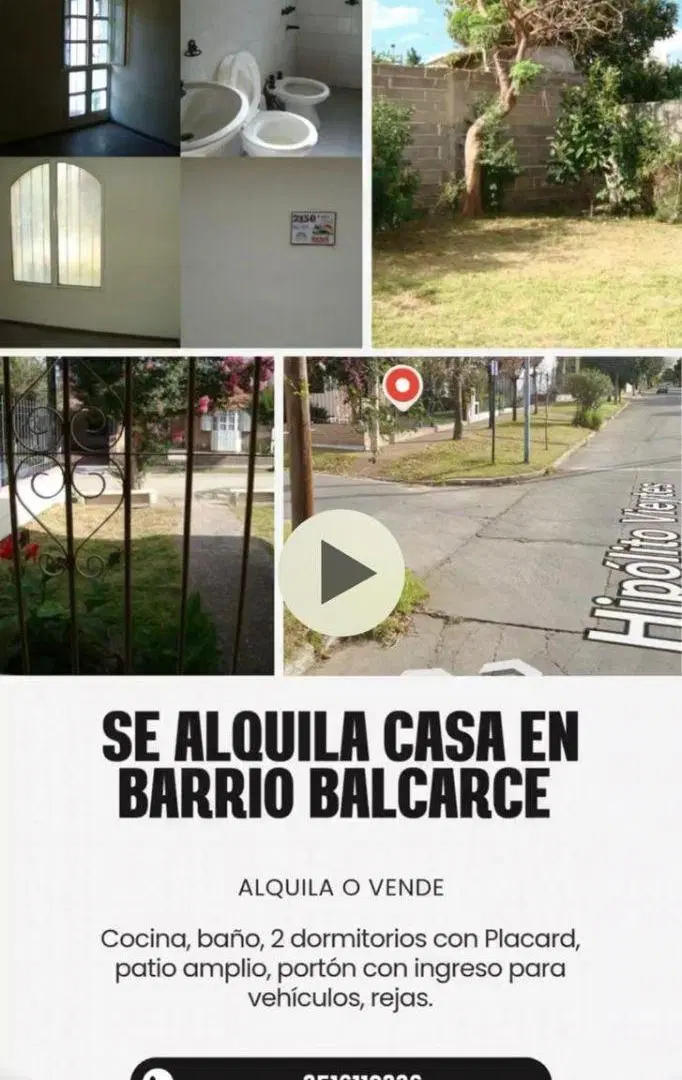 CASA EN ALQUILER O VENTA EN BARRIO BALCARCE (VIEYTES AL 2150) 5