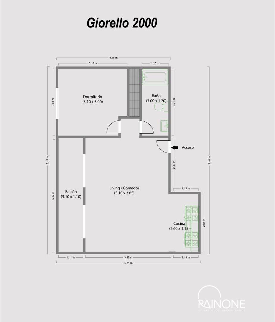 Departamento dos ambientes y cochera - en venta - Santos Lugares