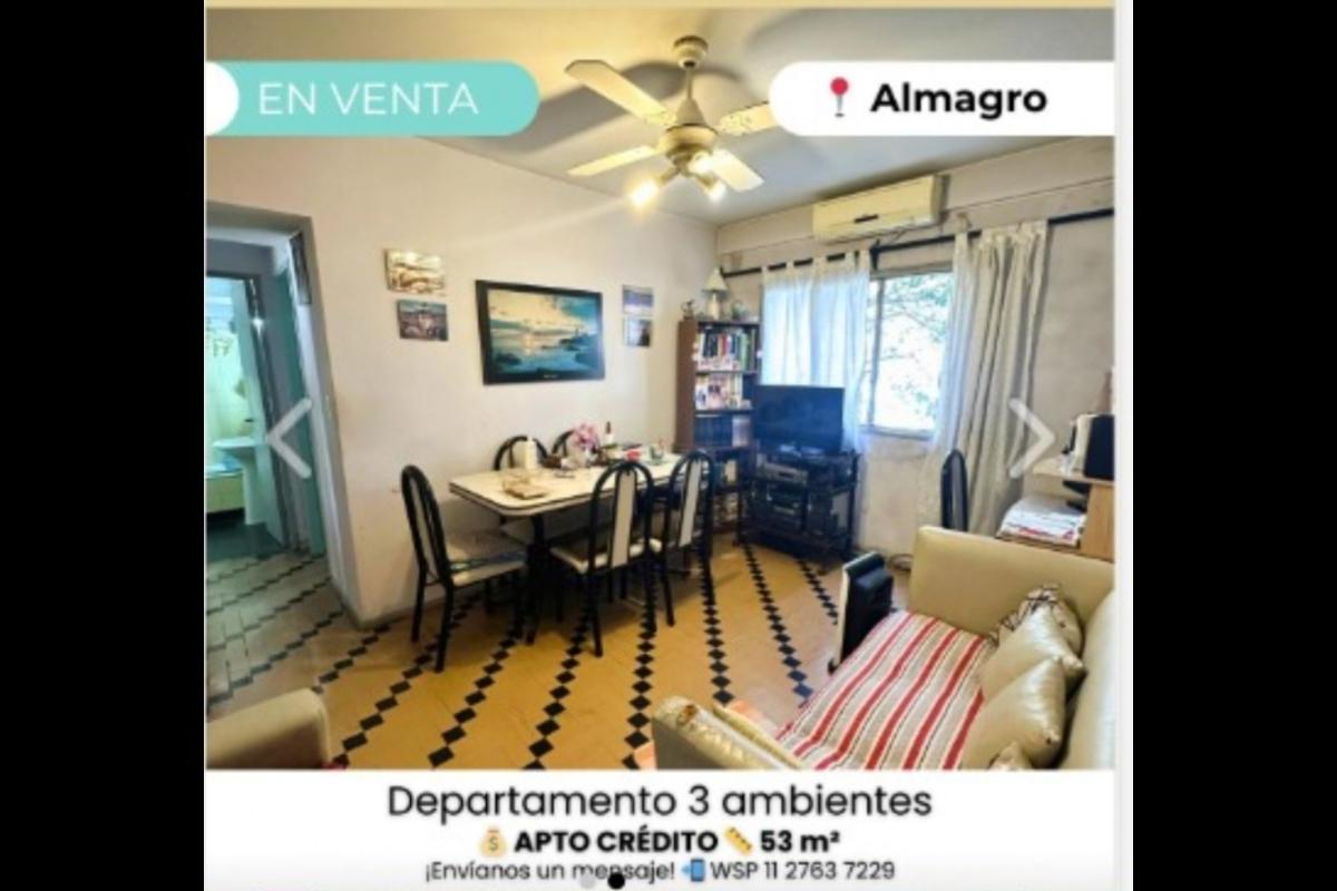 Departamento 3 Ambientes Almagro 1