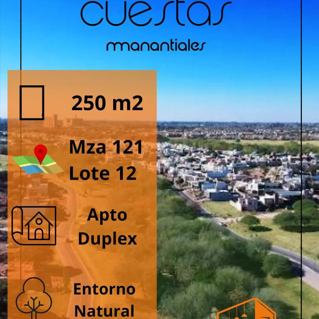 CUESTAS DE MANANTIALES - LOTE 250M2 - U$S 42.000 - POSESIÓN INMEDIATA 3