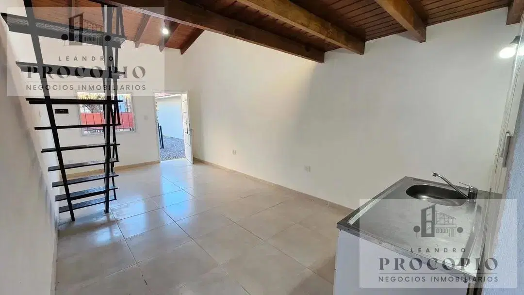 Departamento tipo dúplex dos ambientes con cochera y patio en alquiler en Moreno 4