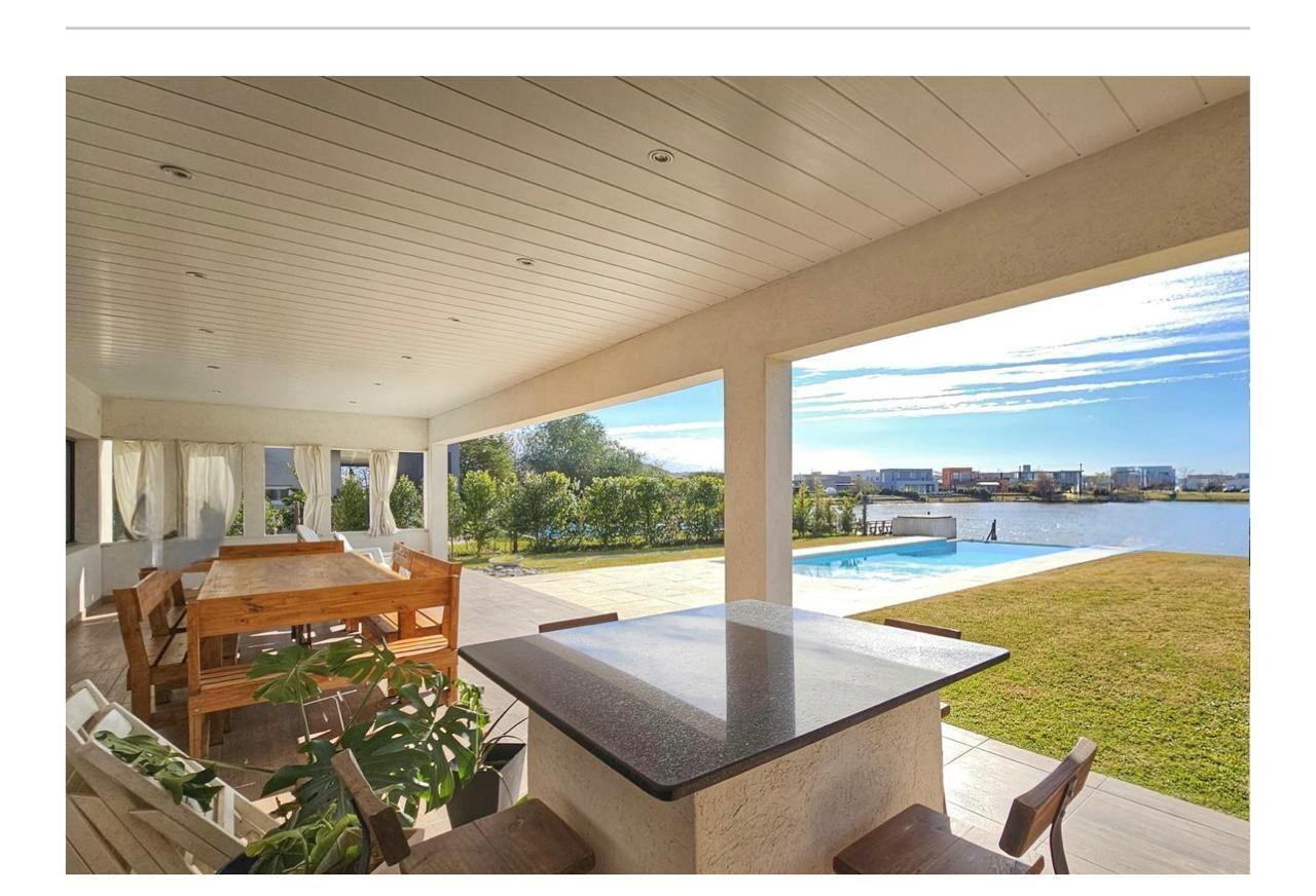 Casa al lago en alquiler anual de 6 ambientes en el barrio golf el Canton con o sin muebles