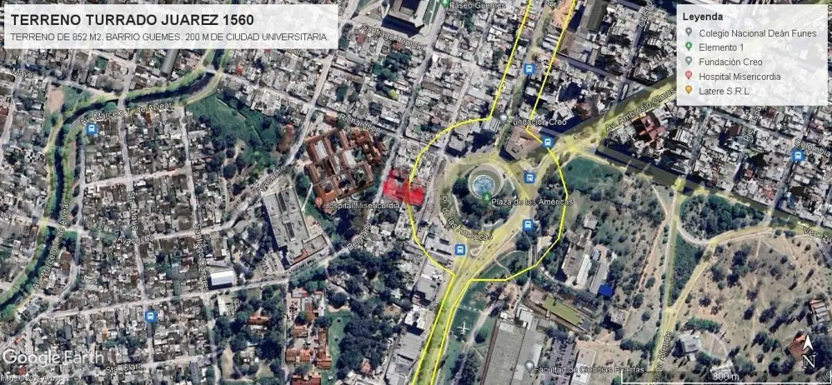 SE VENDE LOTE DE 852 M2 FRENTE DE 10 M.  A PLAZA LAS AMERICAS Y CONTRAFRENTE DE 20 M A BELGRANO RIND 4