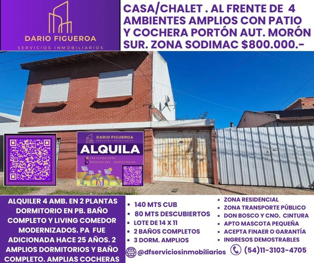 CHALET EN ALQUILER DE 4 AMB CON COCHERAS Y PATIO CON PARRILLA 3