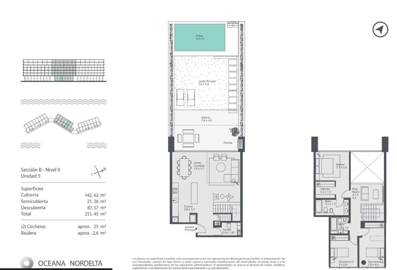 VENTA DEPARTAMENTO TOWNHOUSE 4 AMBIENTES OCEANA NORDELTA