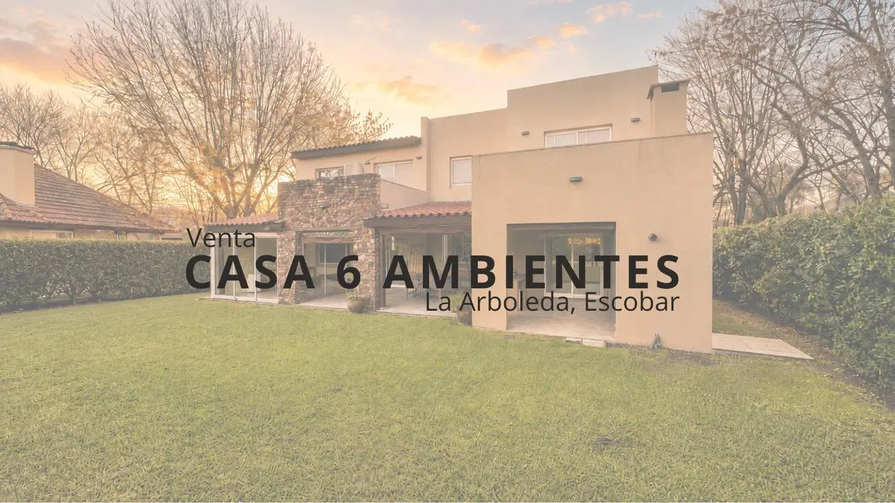 VENTA CASA BARRIO PRIVADO LA ARBOLEDA ESCOBAR 6 AMBIENTES 2